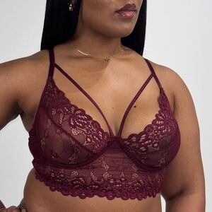 Delicate Burgundy Lace Bralette – Everyday Luxury & Support